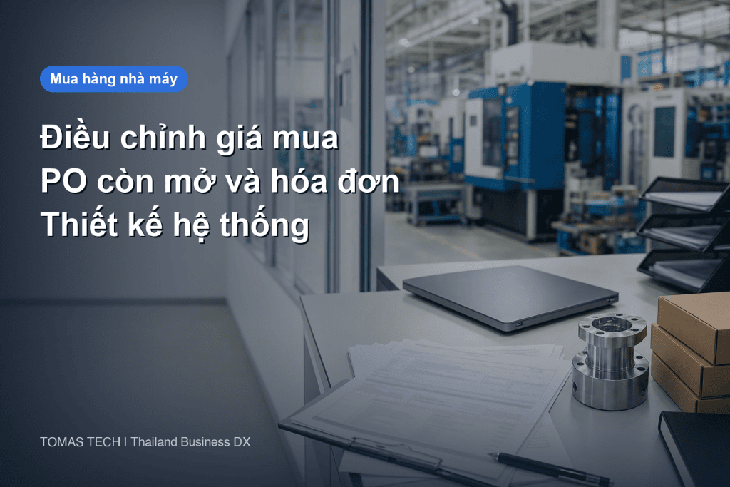 Triển Khai Hệ Thống Quản Lý Điều Chỉnh Đơn Giá Mua Hàng Trong Sản Xuất: Thiết Kế Ngày Hiệu Lực, Đơn Hàng Tồn Đọng và Xử Lý Chênh Lệch Hóa Đơn