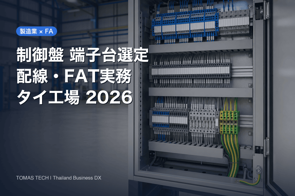 制御盤 端子台 選定｜タイ工場のDINレール・配線・FAT実務