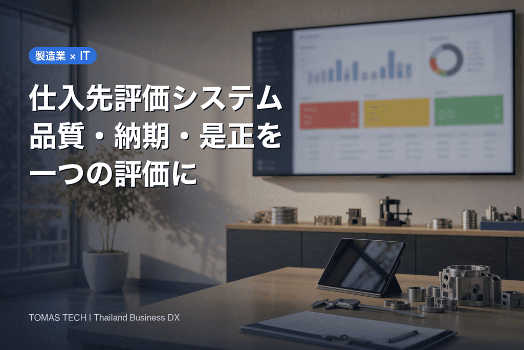 製造業の仕入先評価システム導入｜品質・納期・是正を一つの評価に