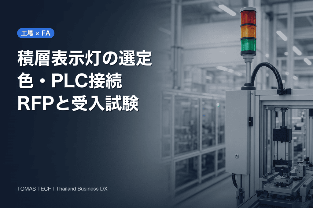 工場の積層表示灯を選定｜色・PLC接続・RFPとFAT/SAT