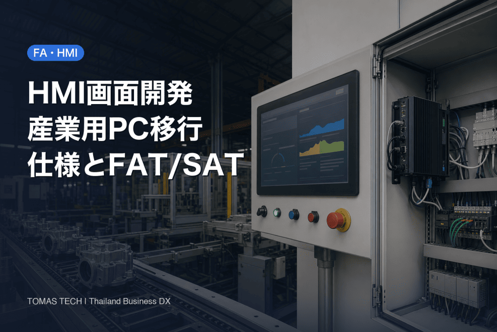 HMI画面開発｜産業用PC移行の仕様・保守・FAT/SAT