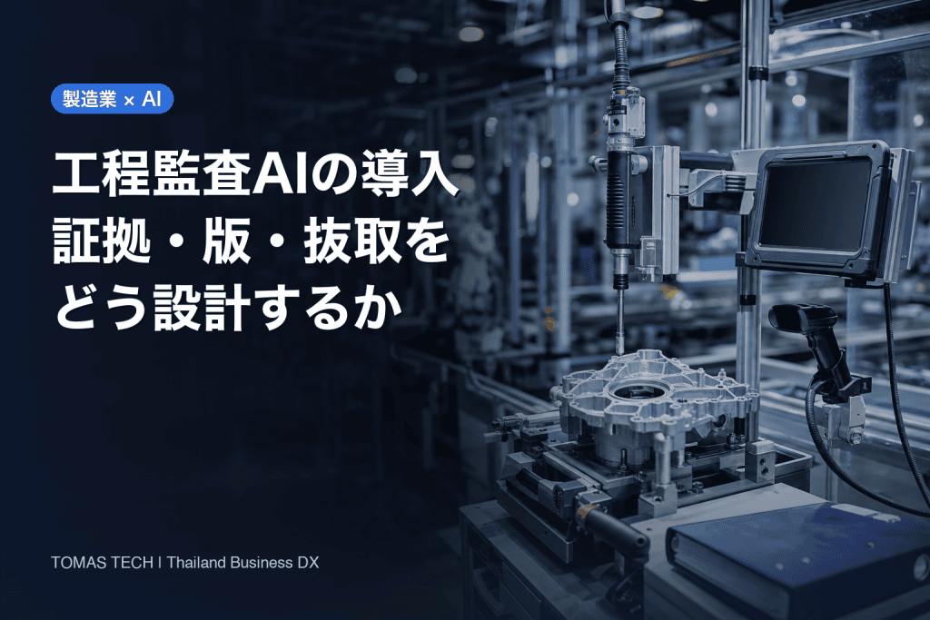 製造業の工程監査AI導入｜証拠・版・抜取をどう設計するか