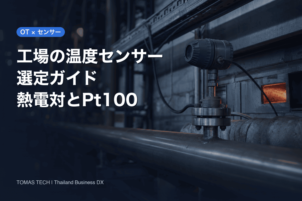 工場の温度センサー選定｜熱電対とPt100、保護管・校正とRFP
