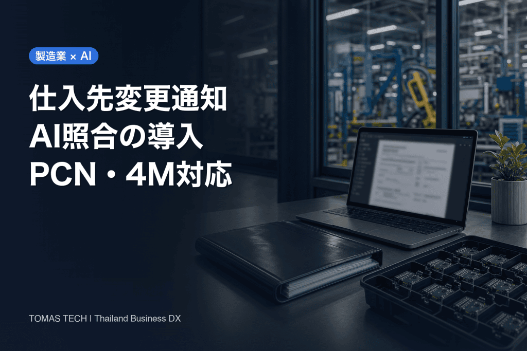 製造業の仕入先変更通知AI照合｜導入・RFP・FAT/SAT