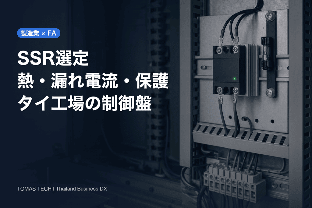 ソリッドステートリレー SSR 選定：タイ工場の制御盤で見る7条件