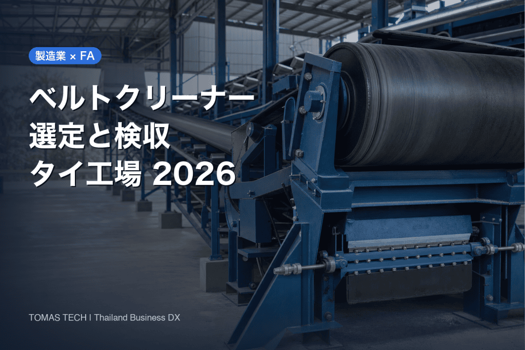 コンベヤ ベルトクリーナー選定｜仕様と検収 - TOMAS TECH CO.,LTD.｜タイの製造業・物流業のAI・DX・自動化を支援