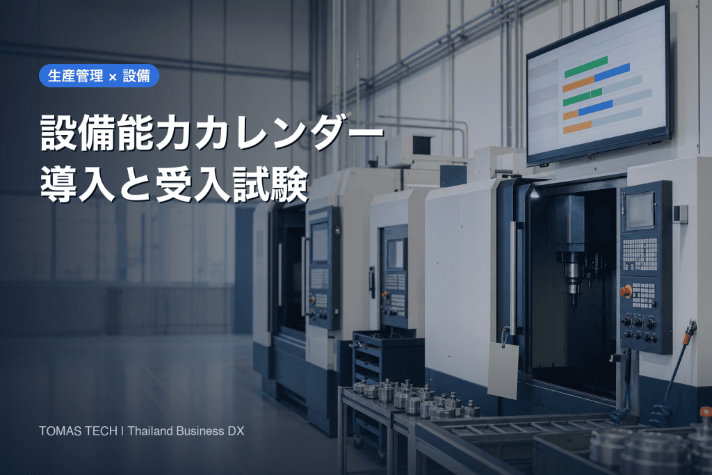 製造業の設備能力カレンダー導入｜生産スケジューラーの要件と受入試験