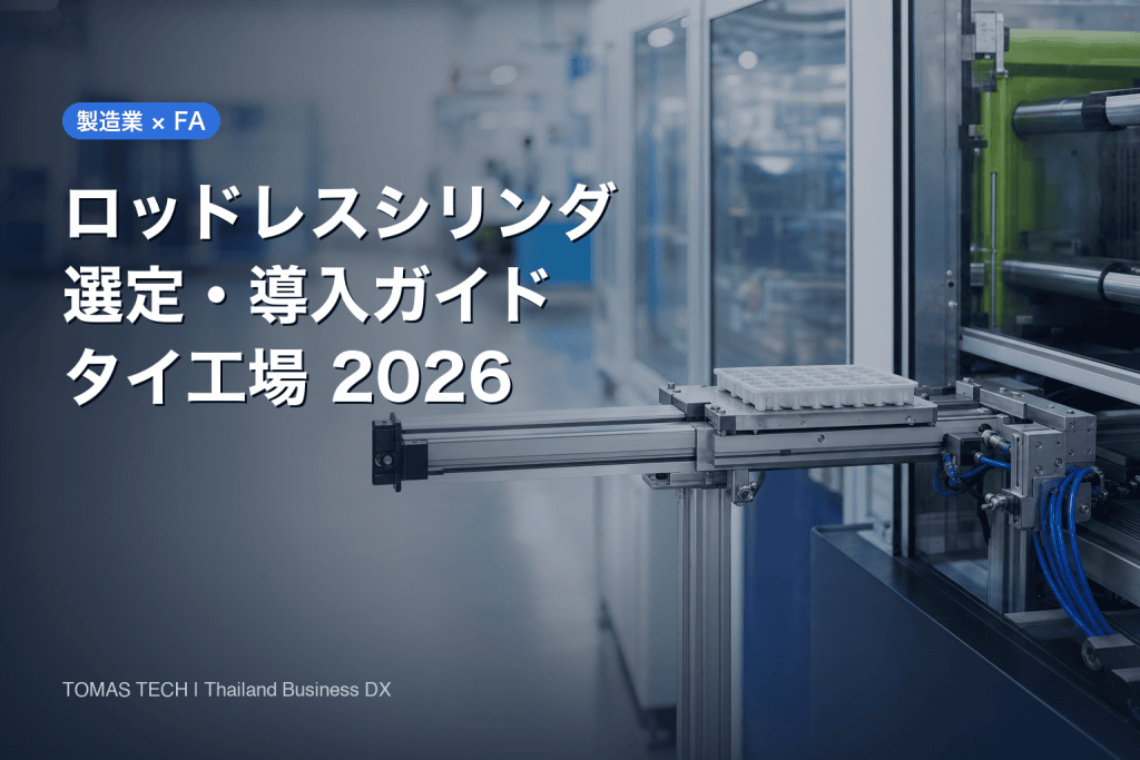 ロッドレスシリンダ選定｜タイ工場の長ストローク搬送を発注・検収する方法