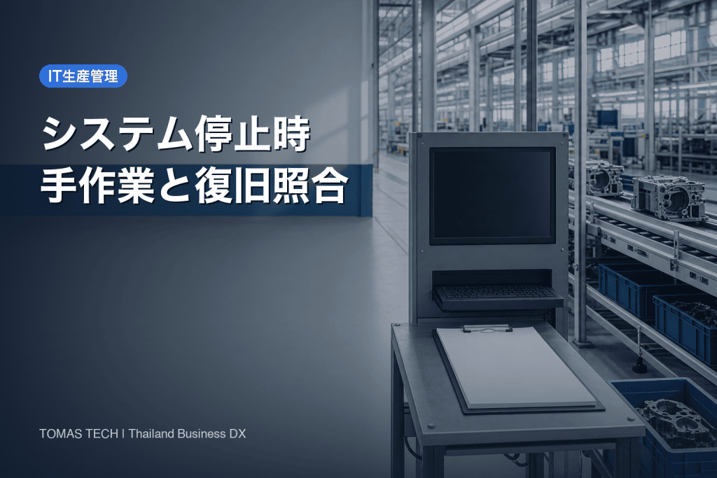 生産管理システム停止時の手作業継続設計｜復旧後の照合まで決める