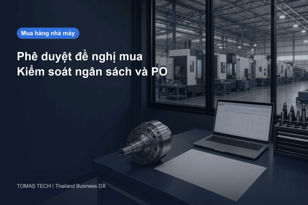 Triển khai quy trình phê duyệt đề nghị mua hàng trong nhà máy