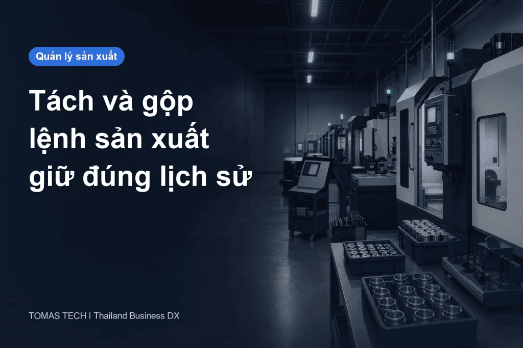 Hệ thống tách và gộp lệnh sản xuất: hướng dẫn triển khai