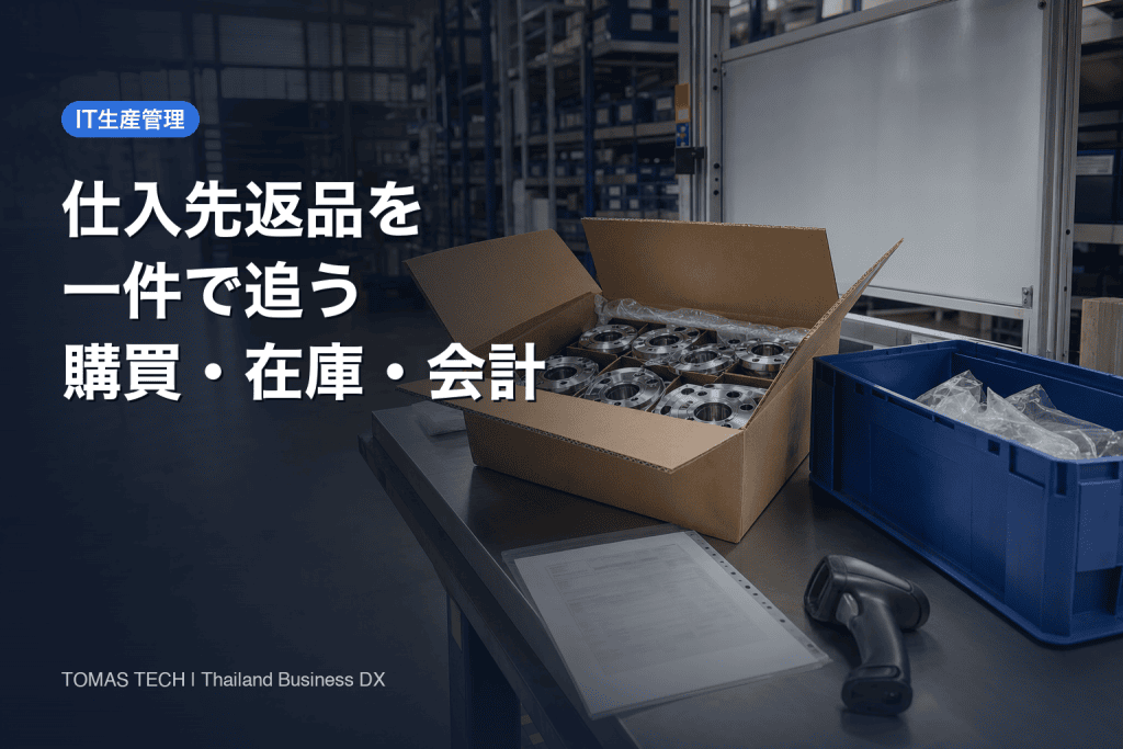 製造業 仕入先返品 管理システム導入｜購買・在庫・会計をつなぐ設計