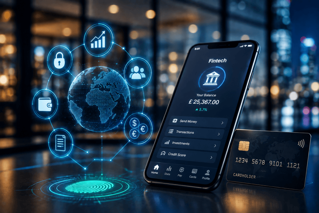 Mobile banking app with payments, transactions and credit score features