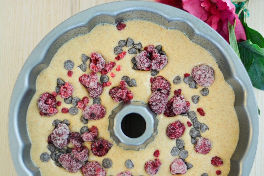 Sourdough discard banana bread with berries