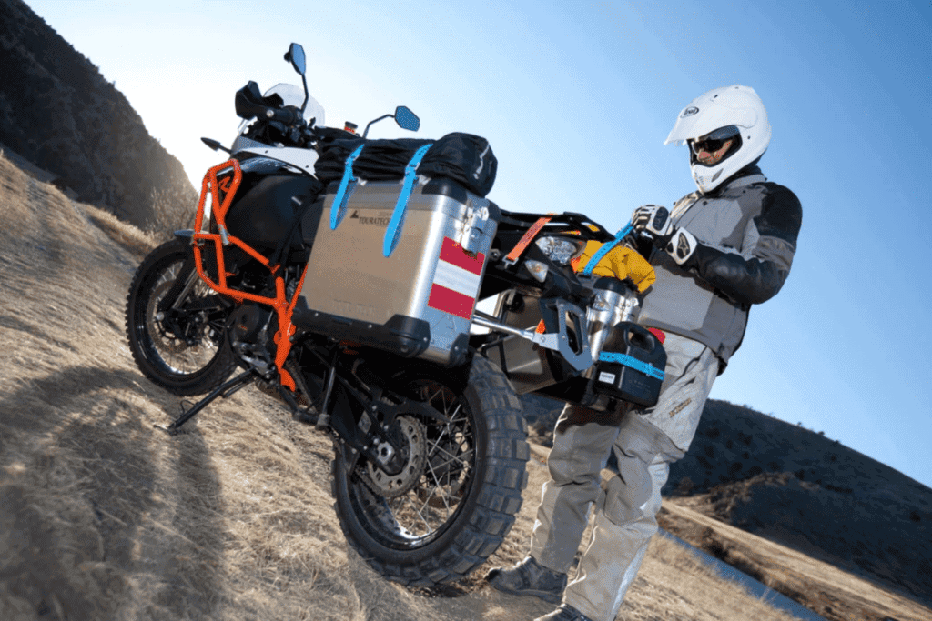 ADV Adventure Motorcycle with Titan Straps