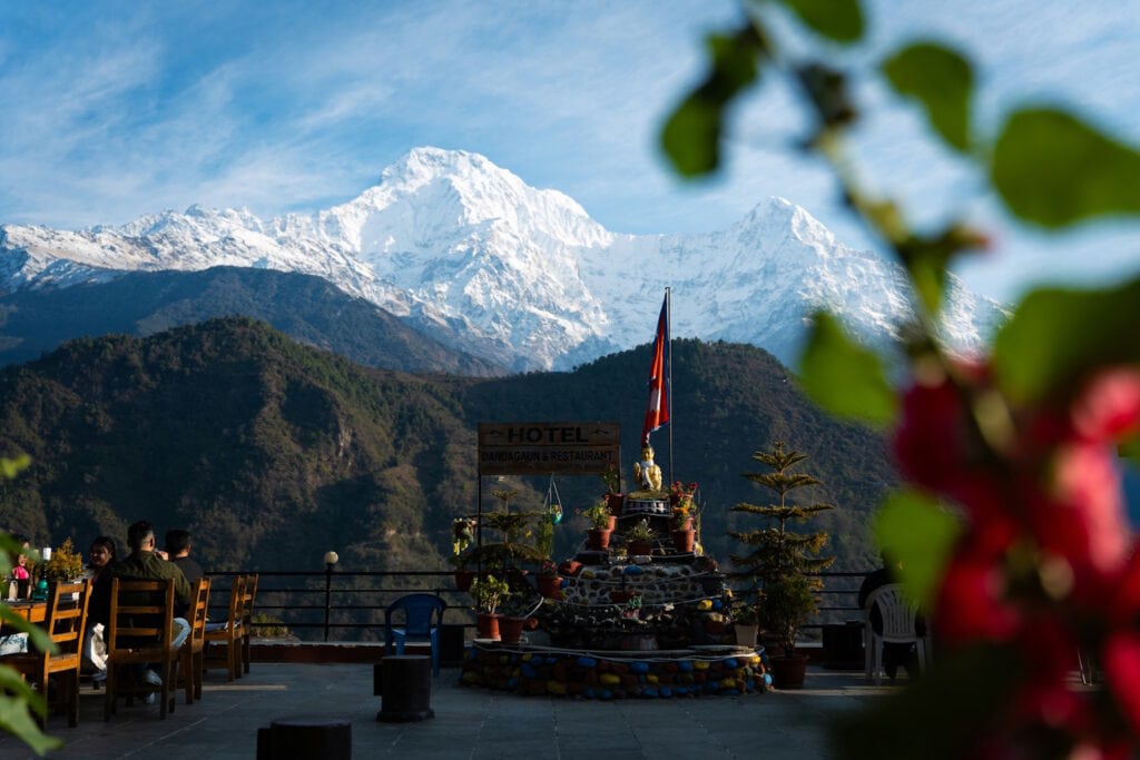 Hotel in Ghandruk, Nepal, with Himalayan view of Annapurna range