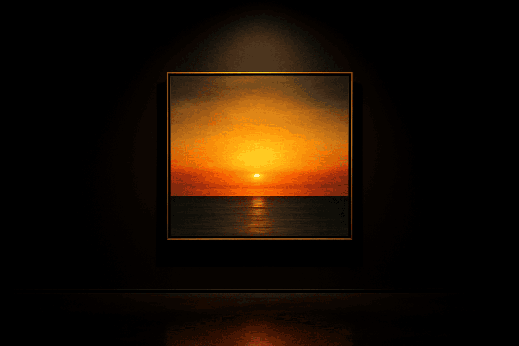 Tableau coucher de soleil