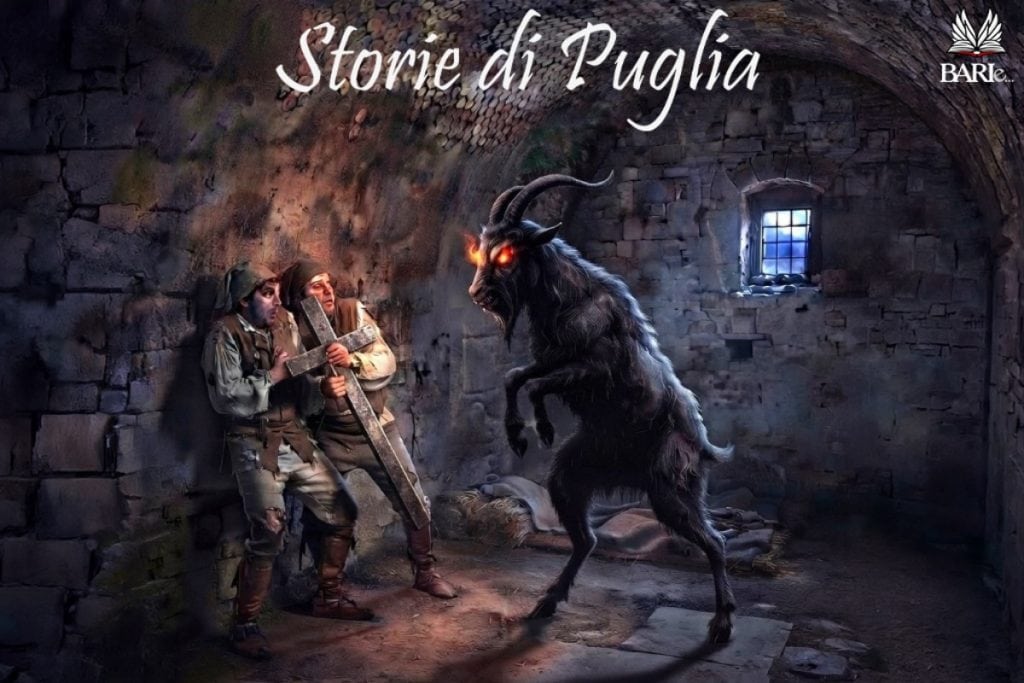 Raffigurazione in IA del demonio che spaventa i pastori