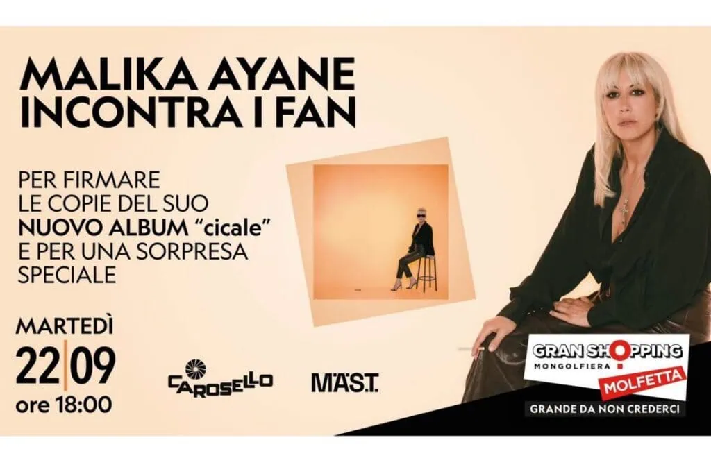 Firma copie di Malika Ayane