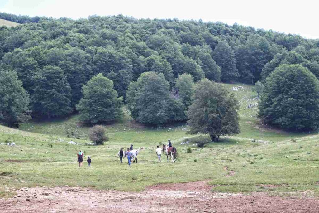 Passeggiate a cavallo nel parco dei monti Simbruini