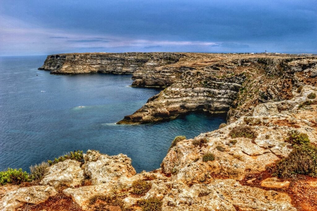la costa nord di Lampedusa