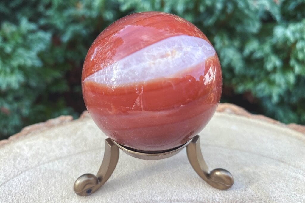 Spiral Crystals UK - Carnelian Sphere Medium