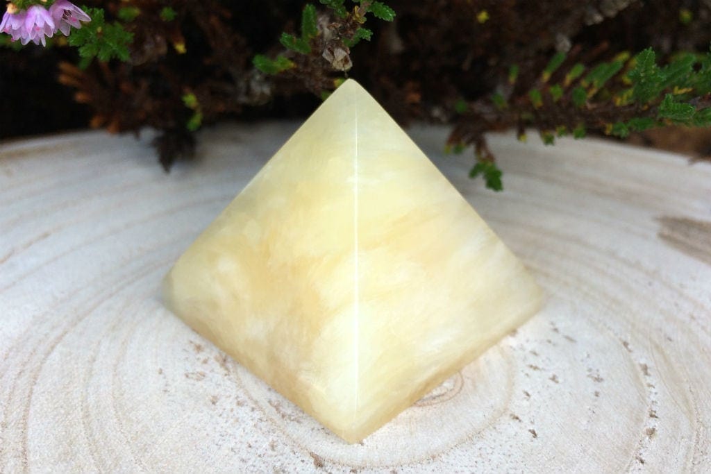 Spiral Crystals Orange Calcite Pyramid