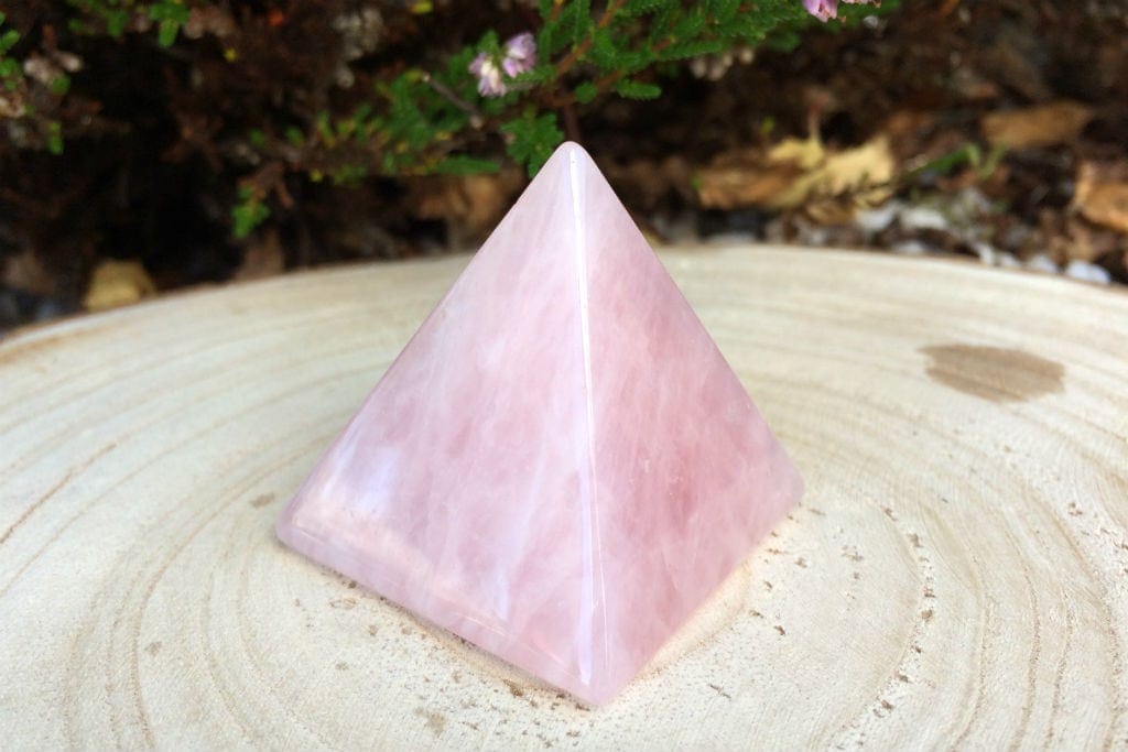 Spiral Crystals Rose Quartz Pyramid