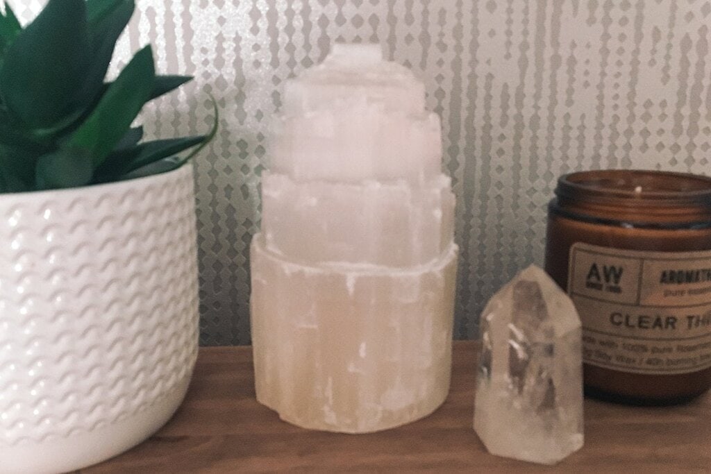 Spiral Crystals UK - Selenite Lamp Small