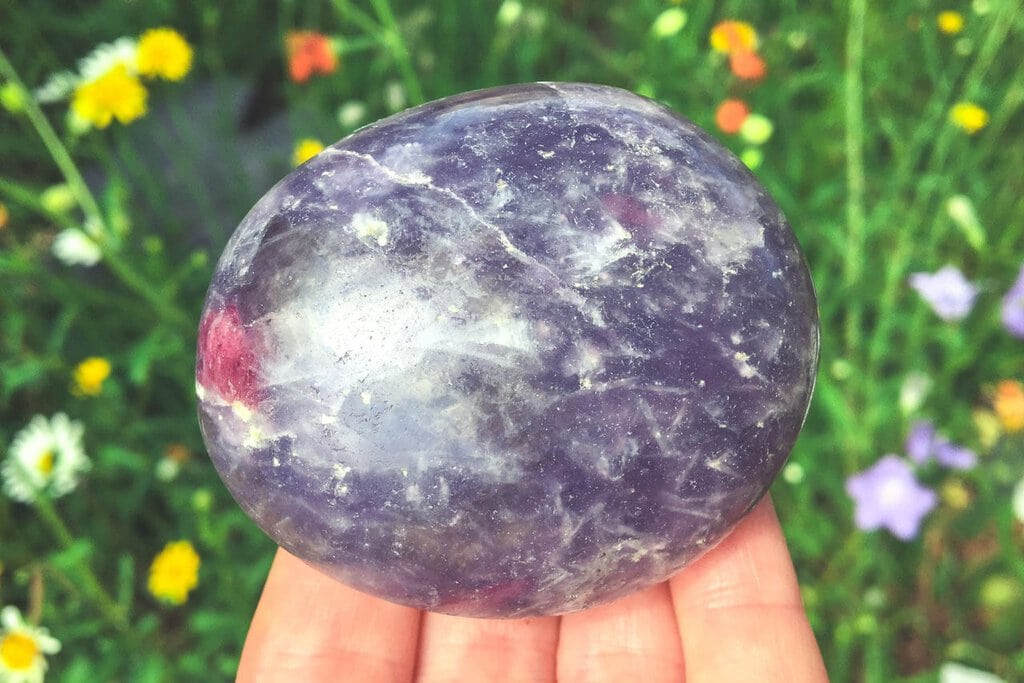 Spiral Crystals UK - Lepidolite Palm Stone