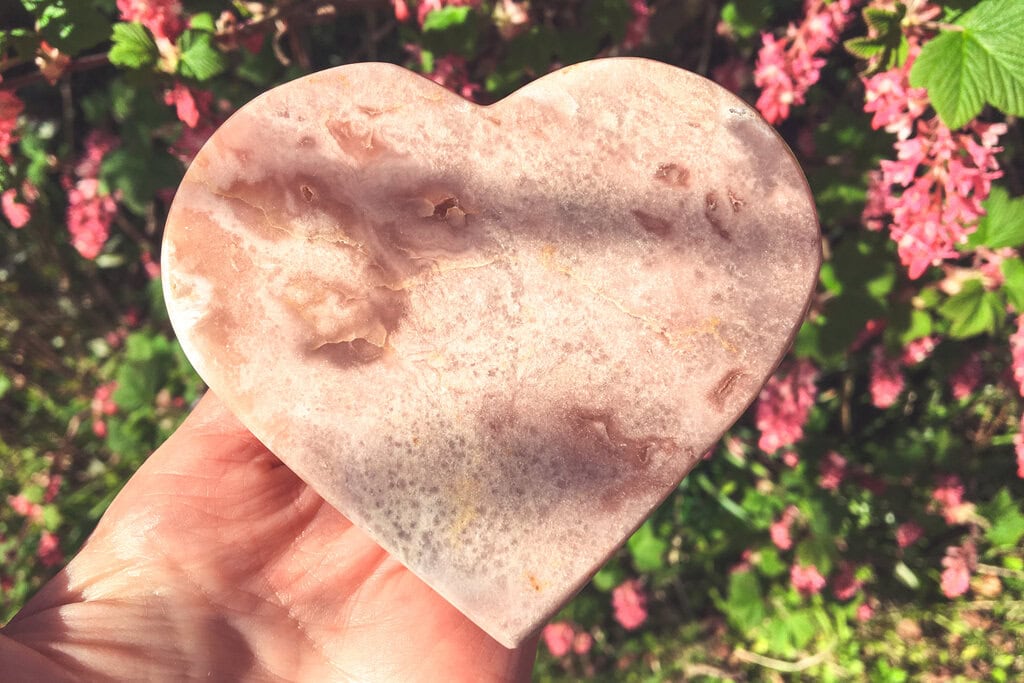 Spiral Crystals UK - Pink Amethyst Heart