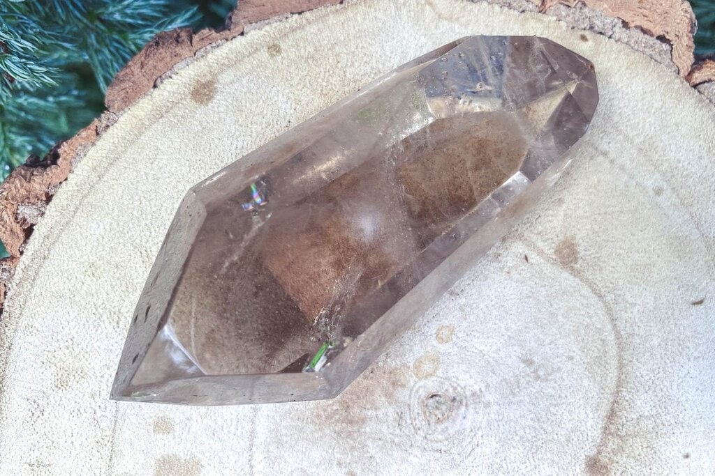 Spiral Crystals UK - Smoky Quartz Double Terminated Wand