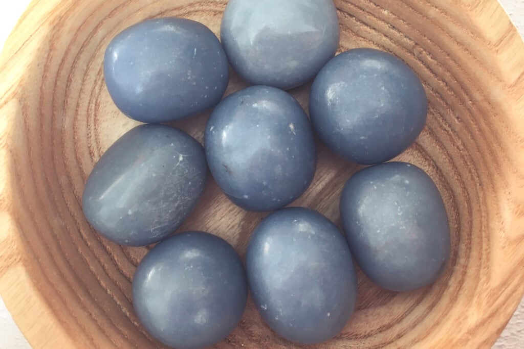 Spiral Crystals UK - Angelite Tumblestone