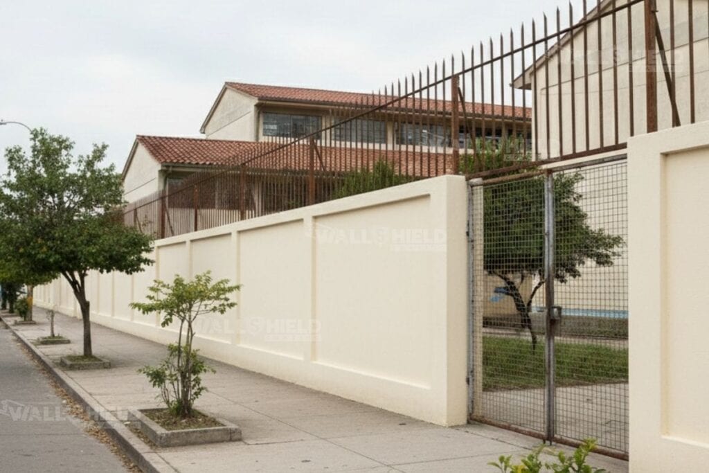 Barda perimetral de escuela