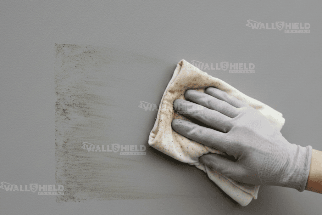 Limpieza de pared antes de aplicar recubrimiento