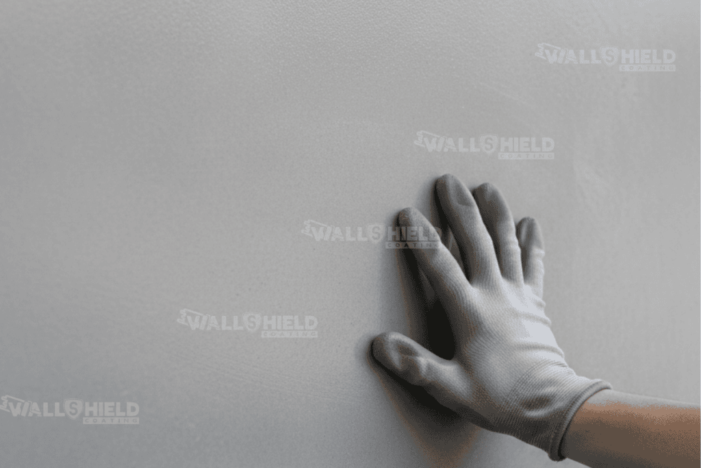 Pared de concreto protegida con recubrimiento WallShield completamente seco
