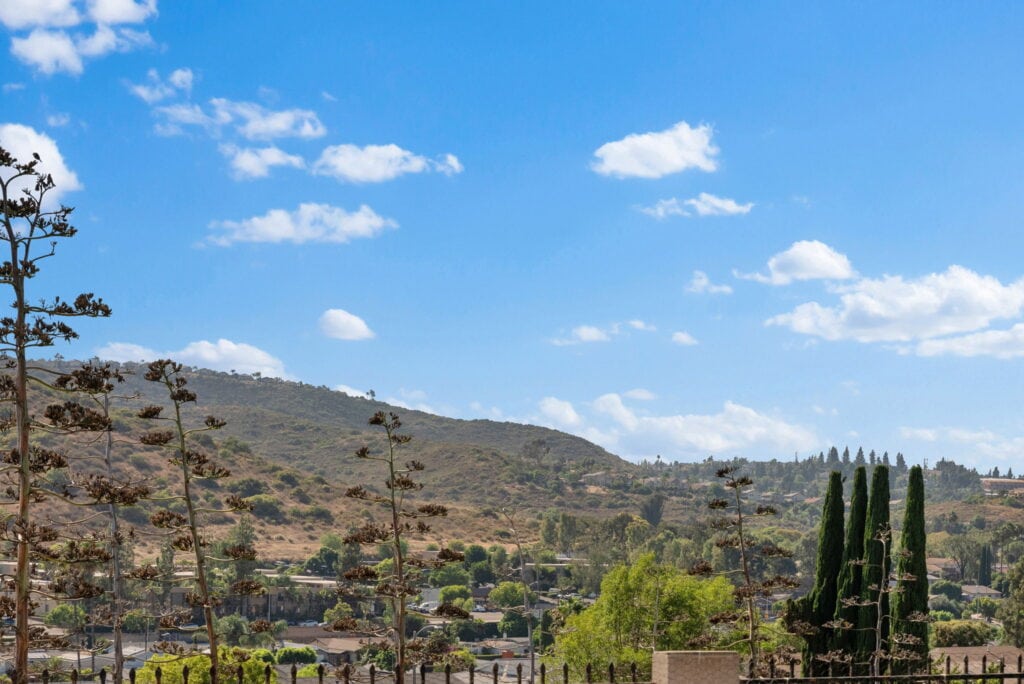  View of the Mountains from the Backyard From a Listing in Poway