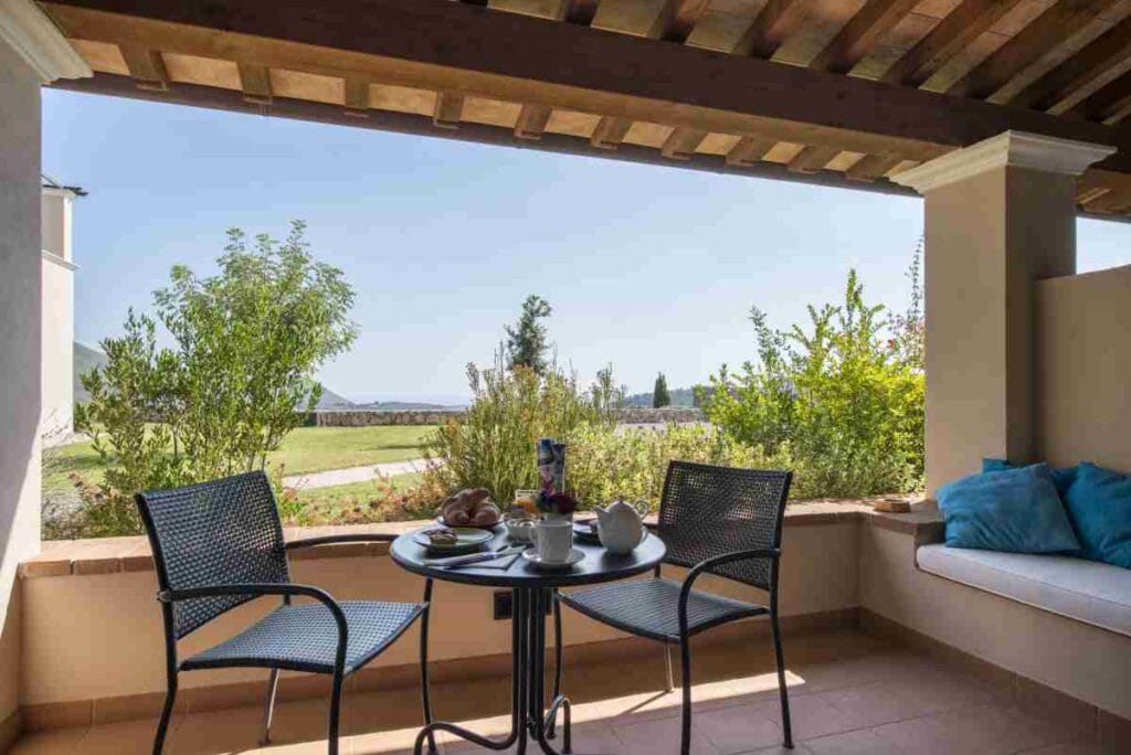Patio di una delle suite del b&b