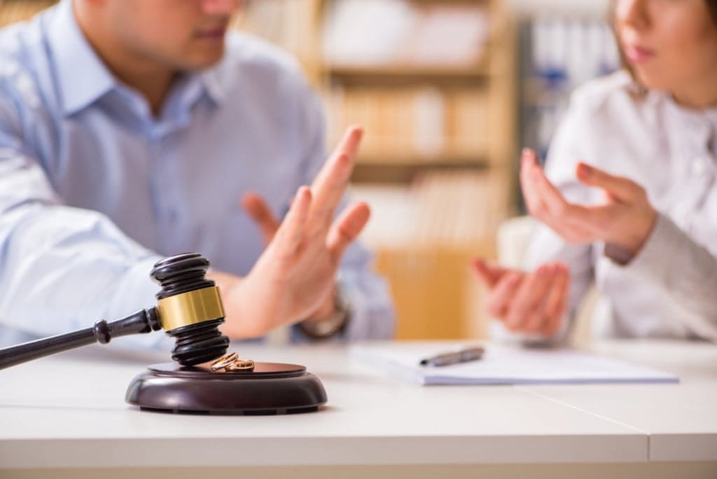 Judge gavel deciding on marriage divorce Judge gavel deciding on marriage divorce