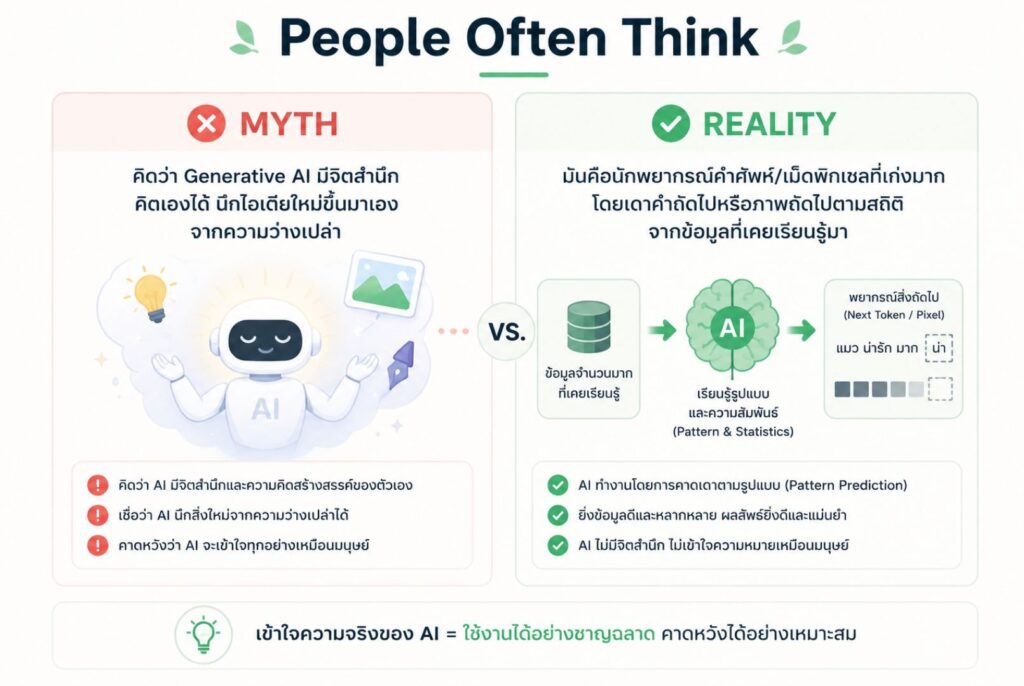 AI-06: Generative AI คืออะไร? (กลไกการสร้างเนื้อหาใหม่) - Smart Dee