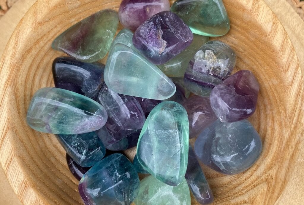 Spiral Crystals UK - Rainbow Fluorite Tumblestone