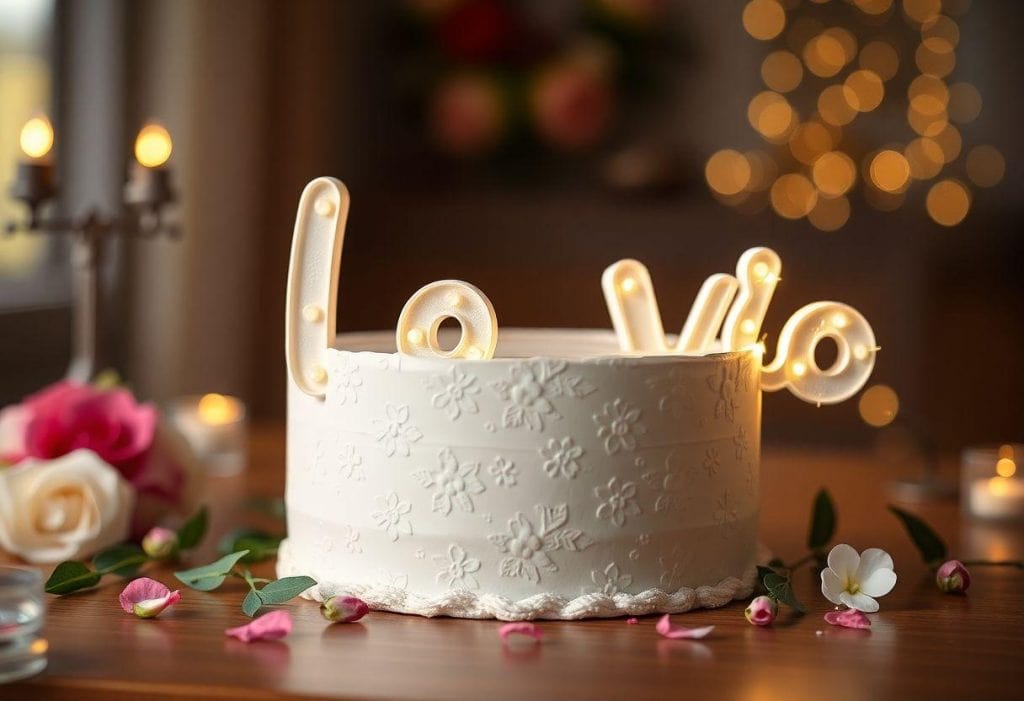 Bolo de Aniversario Decorado Simples