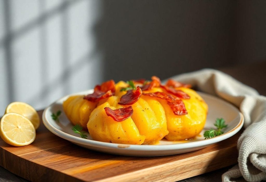 Receita de Batata Recheada com Bacon