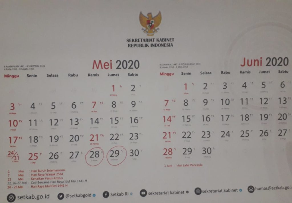 Pemerintah Revisi Skb 3 Menteri Terkait Penambahan 4 Hari Cuti Bersama Tahun 2020