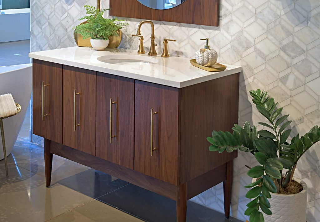 MID CENTURY BERTCH VANITY