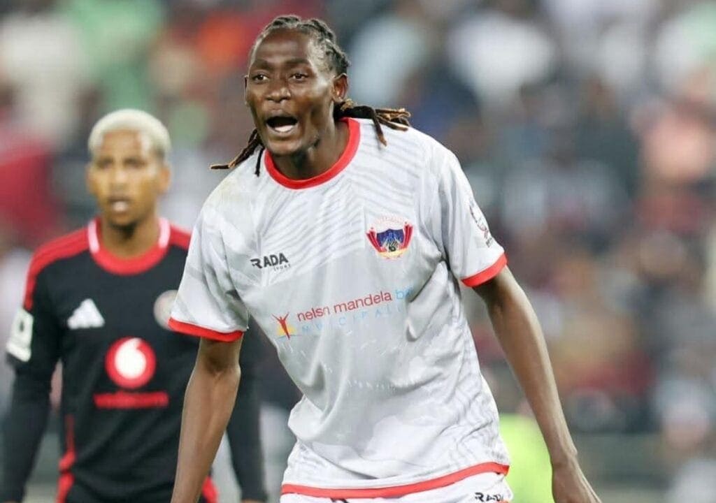 Former Chippa United midfielder Baraka Majogoro in action