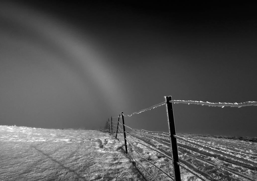 Ice Bow on Pisa Range. B&W