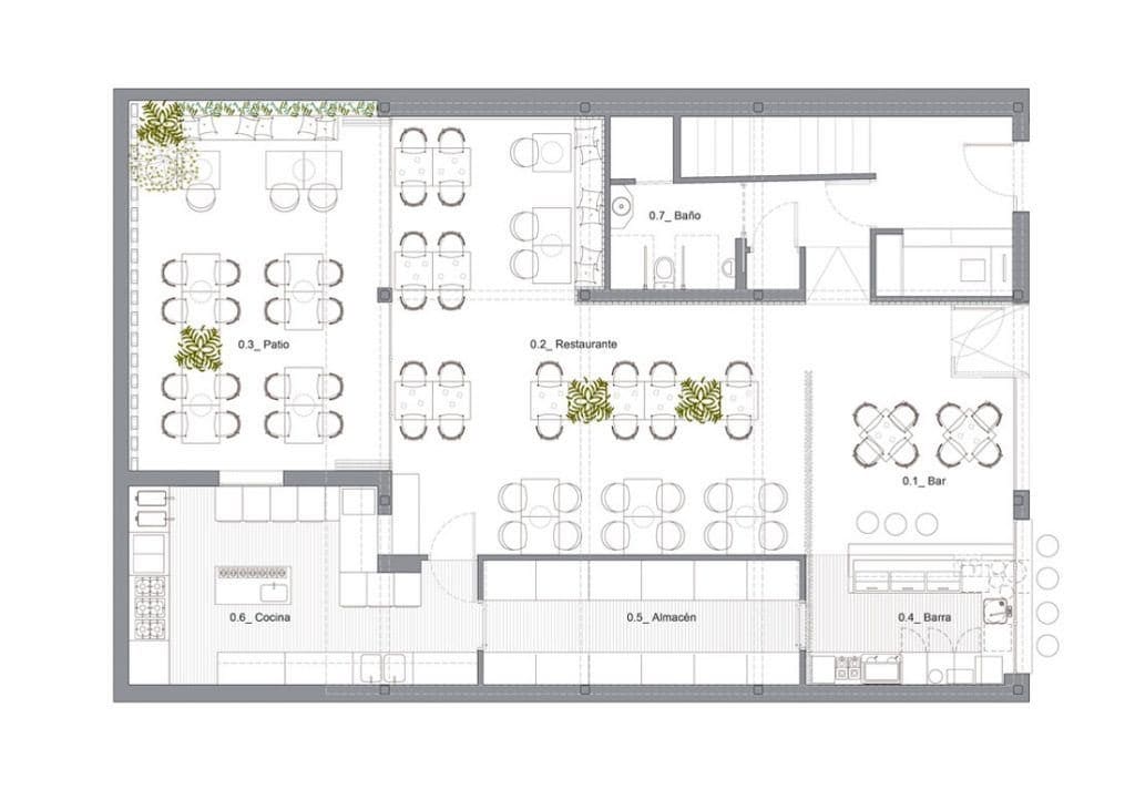 Diseño de restaurante. Nodopía, Arquitectura y Diseño