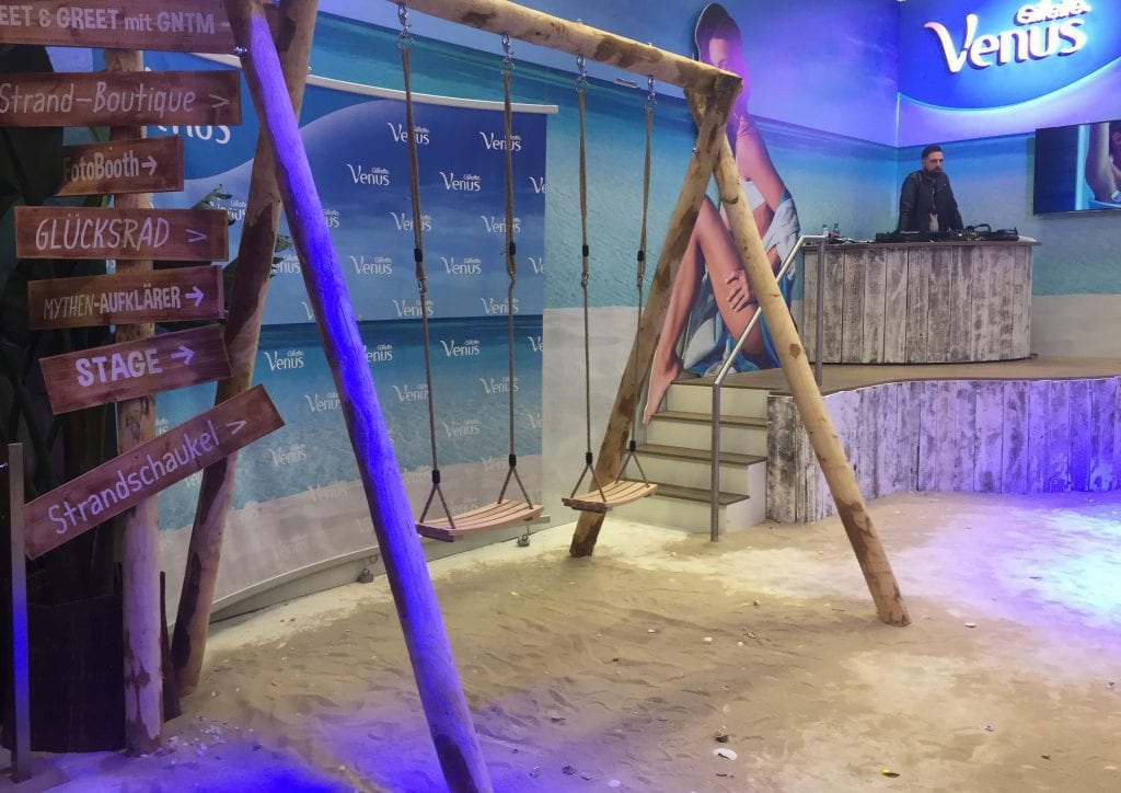 Messestand Gillette Venus auf der Glow
