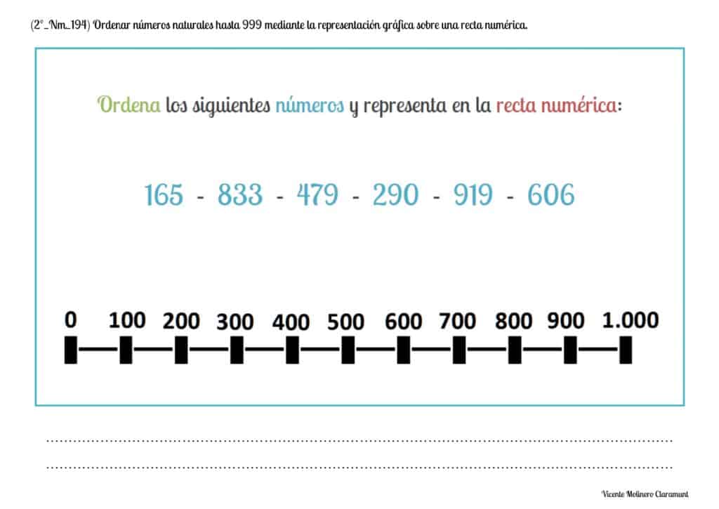 Numeracion De 3 En 3 Hasta El 900 www.matematicasinclusivas.com